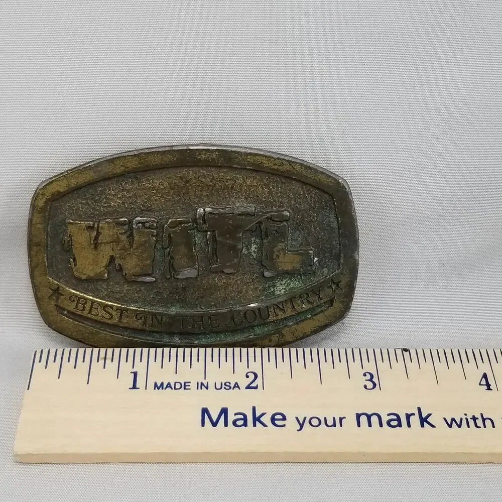Belt Buckle WITL Best In The‎ Country Music Lansing Michigan Indiana Metal Craft